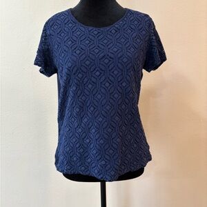 Market & Spruce Short Sleeve Navy Top